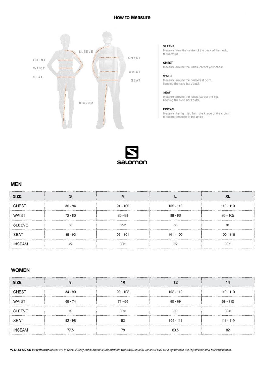 Salming Size Chart