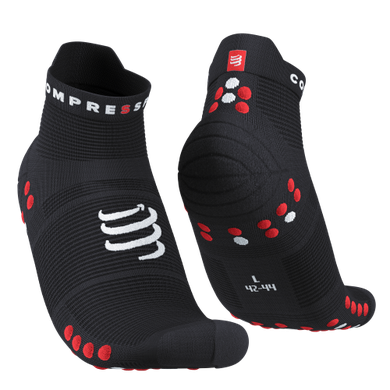 COMPRESSPORT Pro Racing Socks V4.0 Run Low Black/Red
