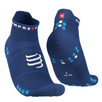 COMPRESSPORT Pro Racing Socks V4.0 Run Low Sodalite/Fluo Blue